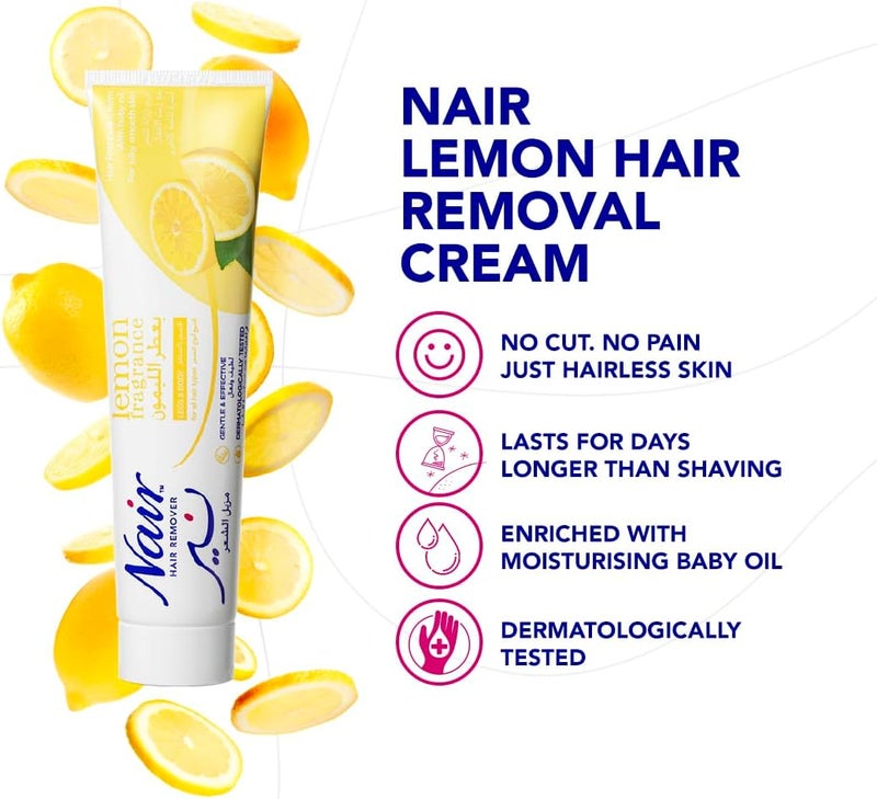 Nair Tube Hair Remover Cream Lemon Fragrance, 110g - Image 2